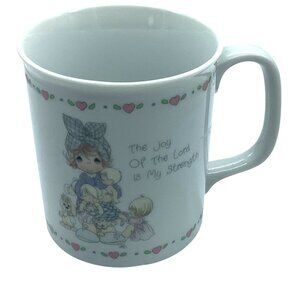 Vtg 1985 Precious Moments Enesco Cup Mug The Joy‎ Of The Lord Is My Strength Mom